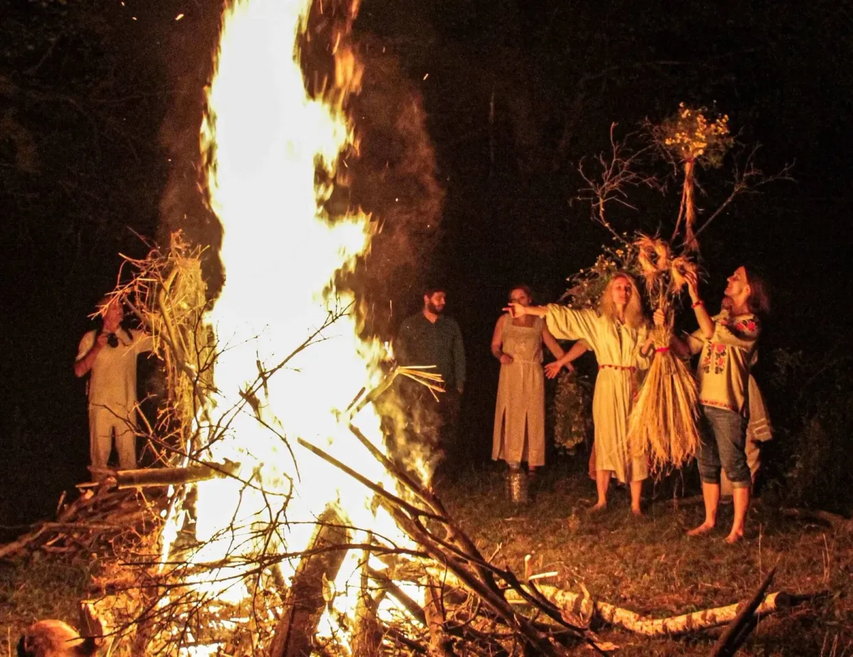 St. John's Eve midsummer bonfire — the June 24 fire tradition celebrated across Europe